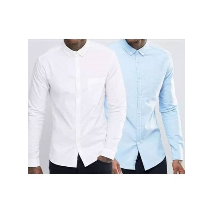 White and Blue Shirt
